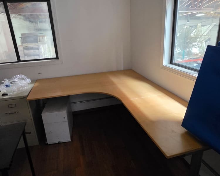 L-Shaped Wooden Desk 1